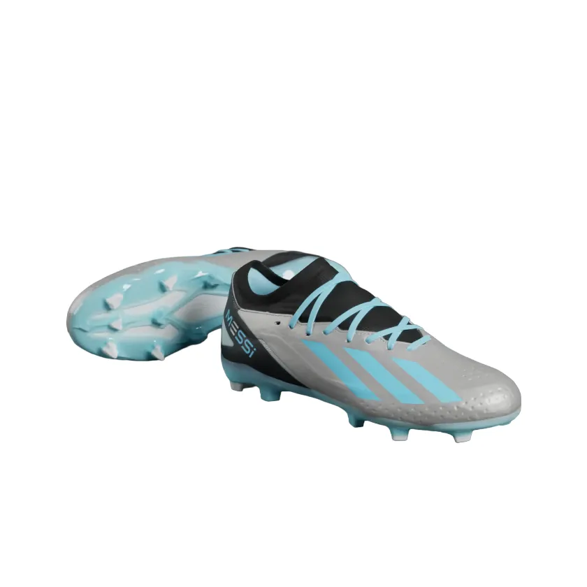 Adidas men's football boot X Crazyfast Messi.3 FG IE4078 silver-blue-black