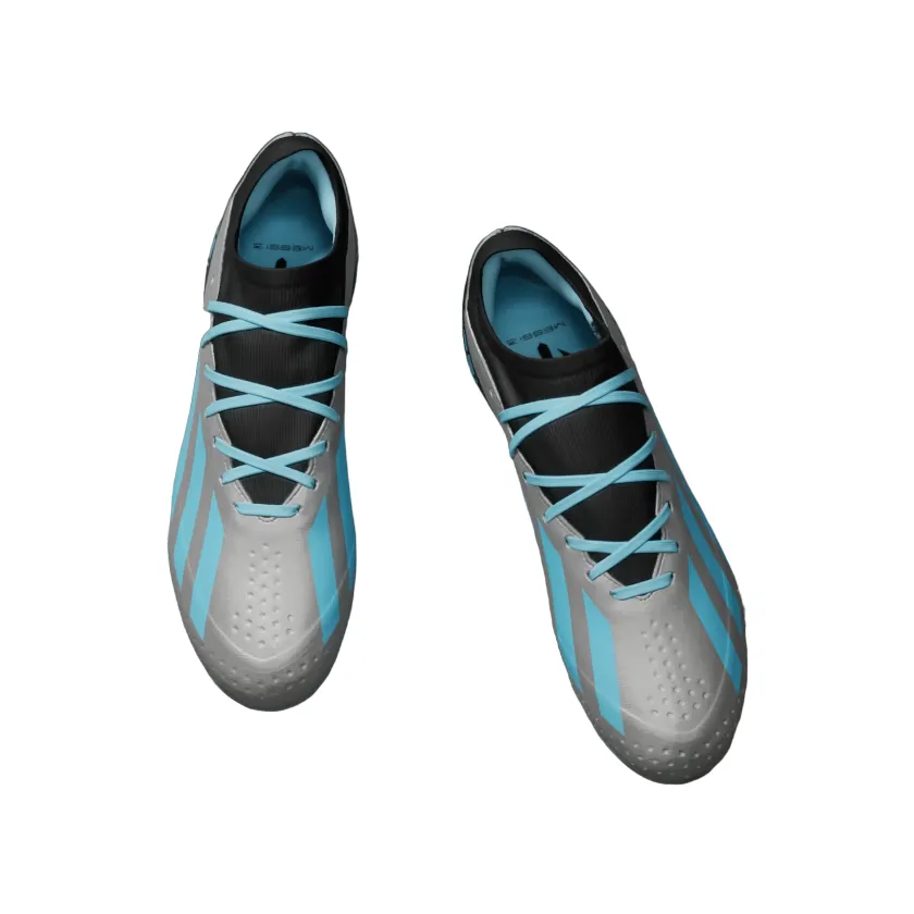 Adidas men's football boot X Crazyfast Messi.3 FG IE4078 silver-blue-black