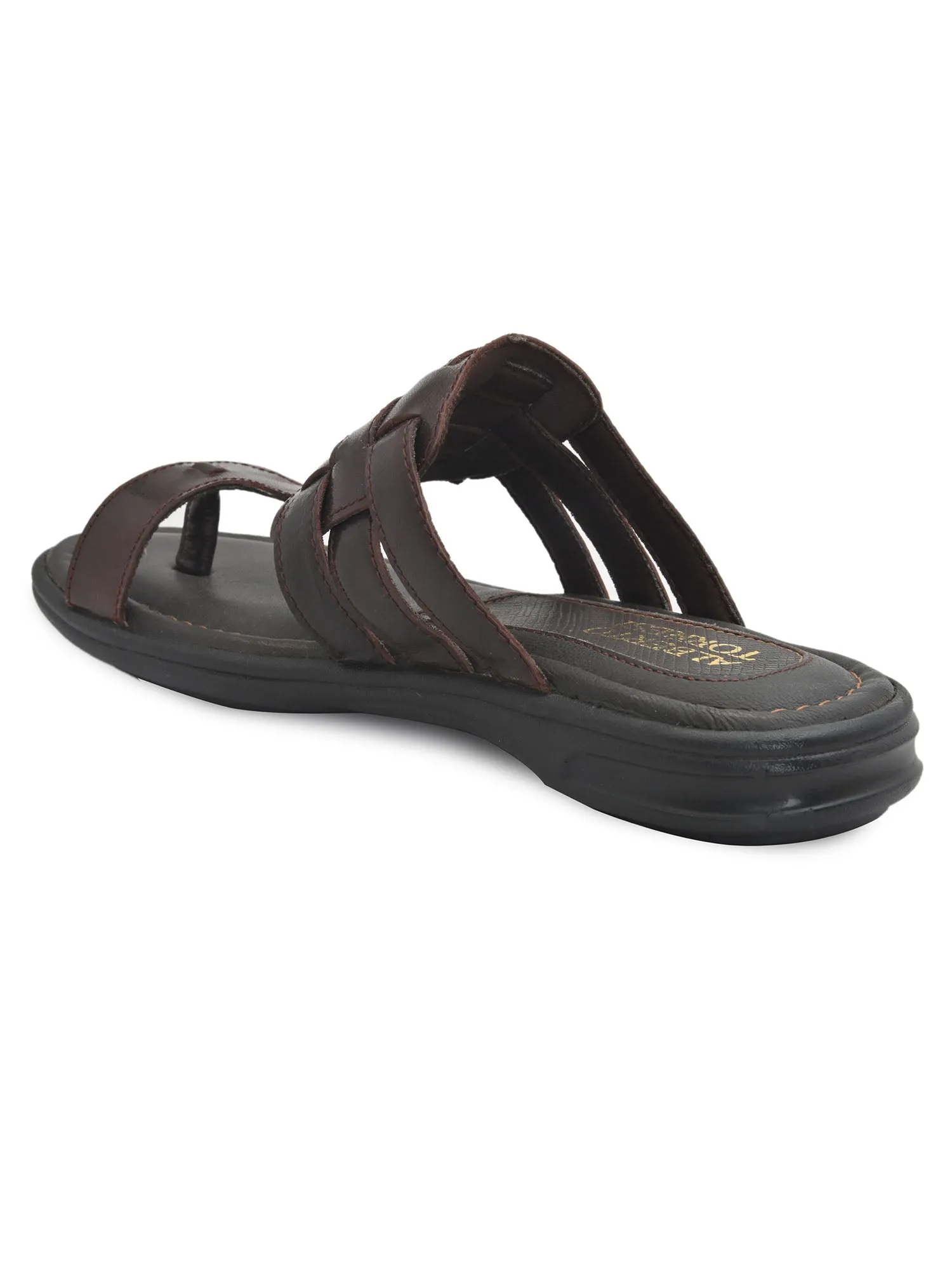 Alberto Torresi Javea Men's Brown Leather Slippers