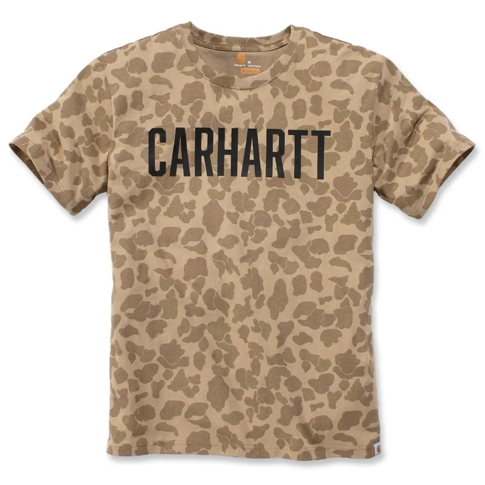 Carhartt&#x20;104346&#x20;Camo&#x20;Block&#x20;Logo&#x20;T-Shirt&#x20;-&#x20;Dark&#x20;Khaki&#x20;Camo