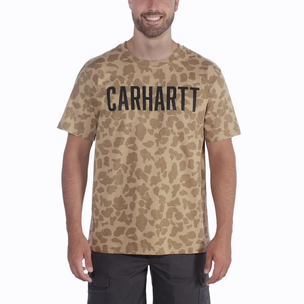 Carhartt&#x20;104346&#x20;Camo&#x20;Block&#x20;Logo&#x20;T-Shirt&#x20;-&#x20;Dark&#x20;Khaki&#x20;Camo