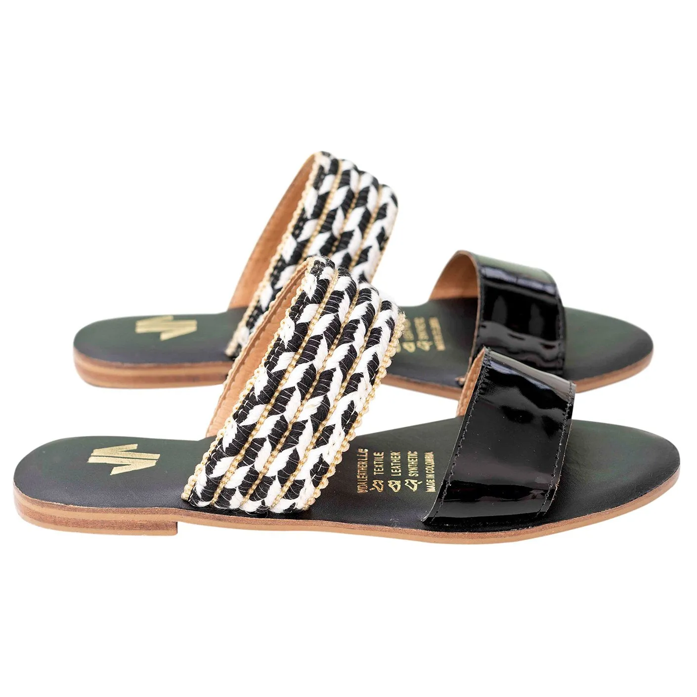 Conga Flat Sandals  Black