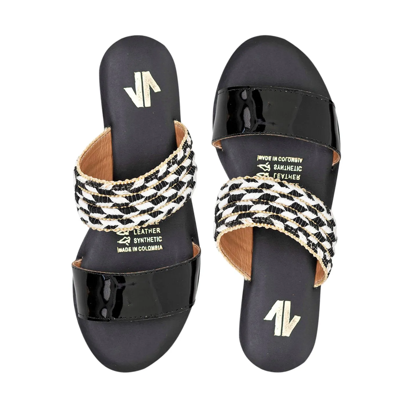 Conga Flat Sandals  Black