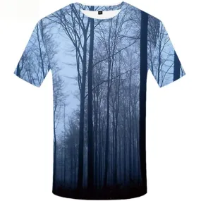 Forest T-shirt Men Tree T-shirts 3d Harajuku Tshirt Printed Short Sleeve