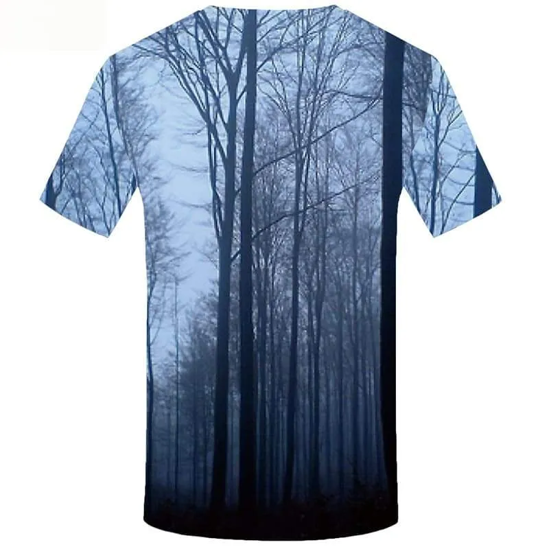 Forest T-shirt Men Tree T-shirts 3d Harajuku Tshirt Printed Short Sleeve