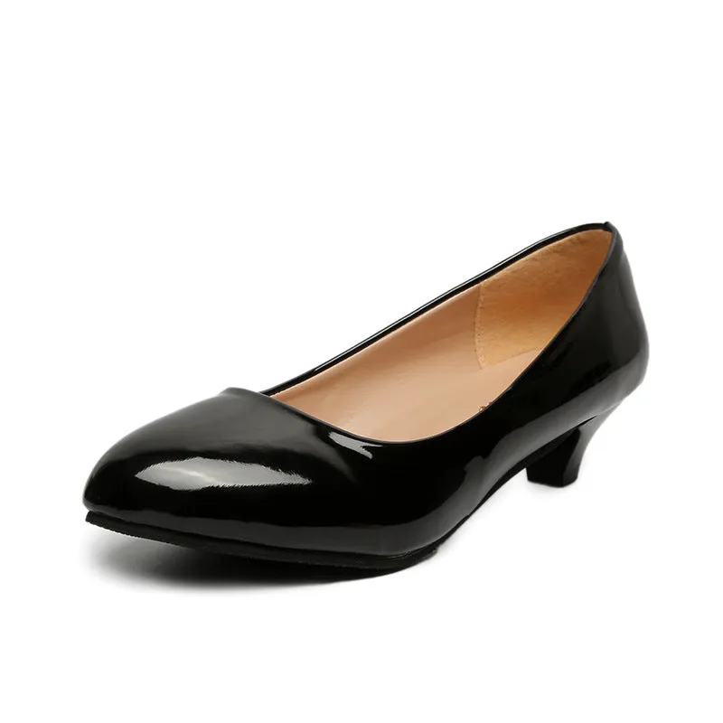 Four Seasons Chunky Heel 3cm High Heels Women's Low Heel