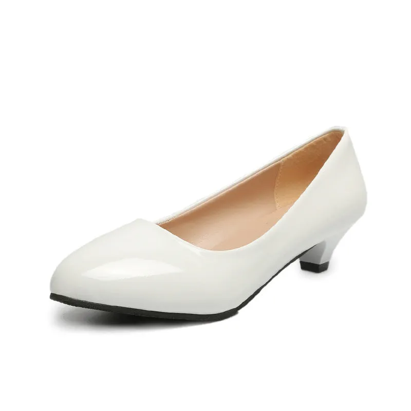 Four Seasons Chunky Heel 3cm High Heels Women's Low Heel