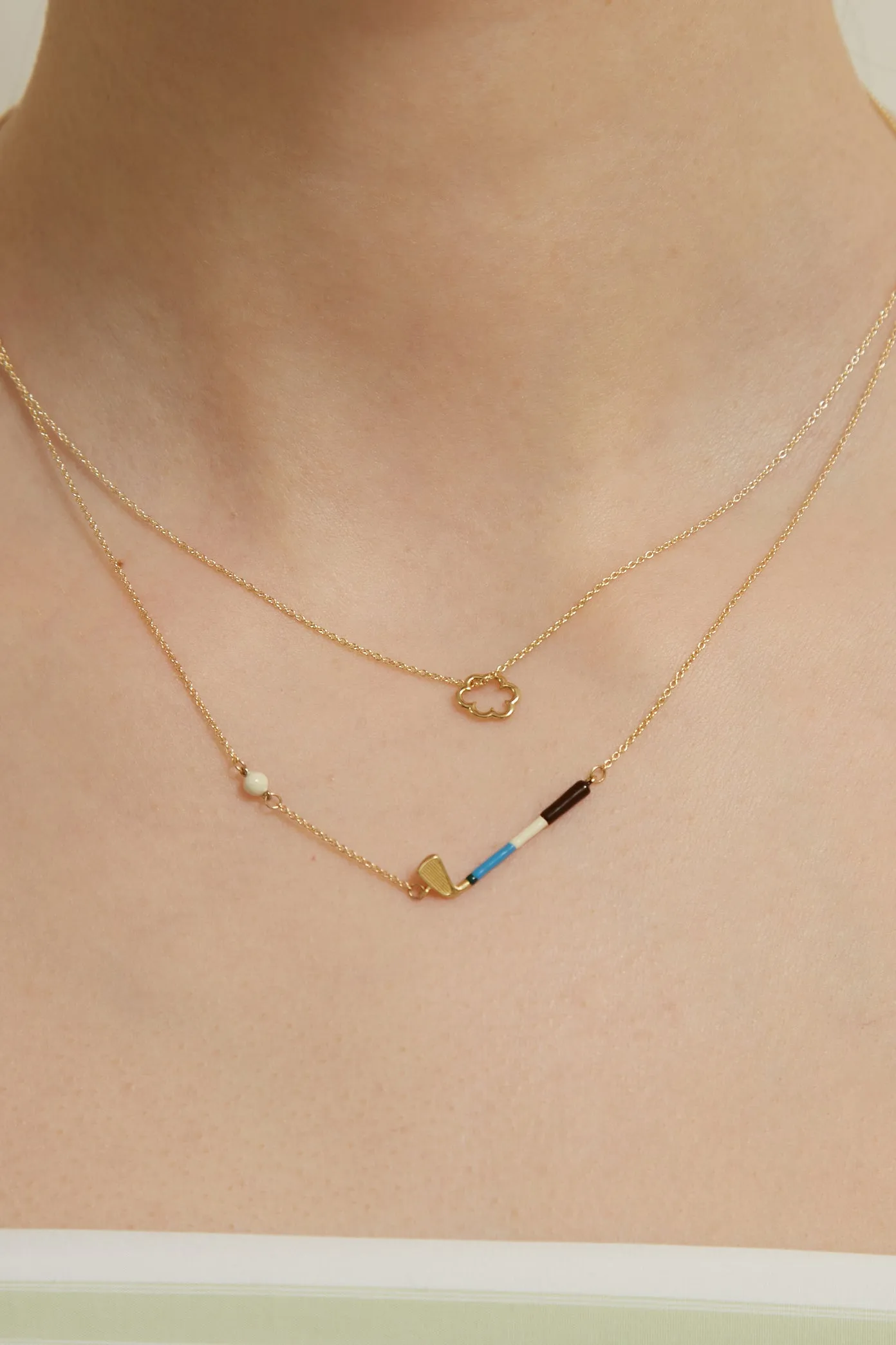 GOLF PELOTA BLUE NECKLACE