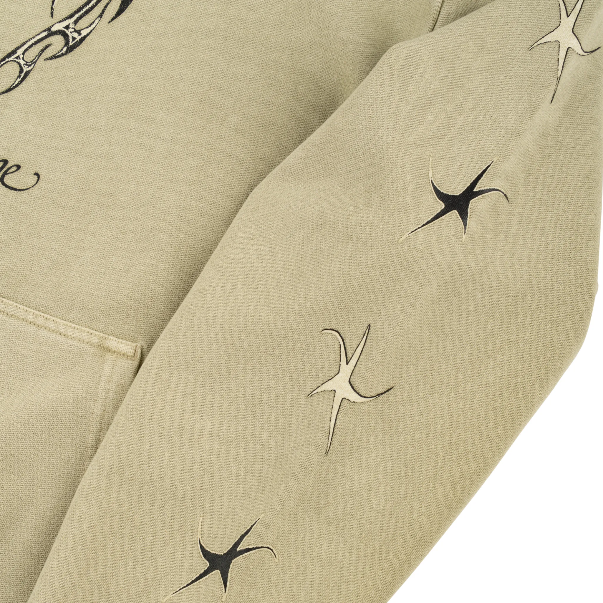 Halo Printed Pigment-Dyed Hoodie - Moss