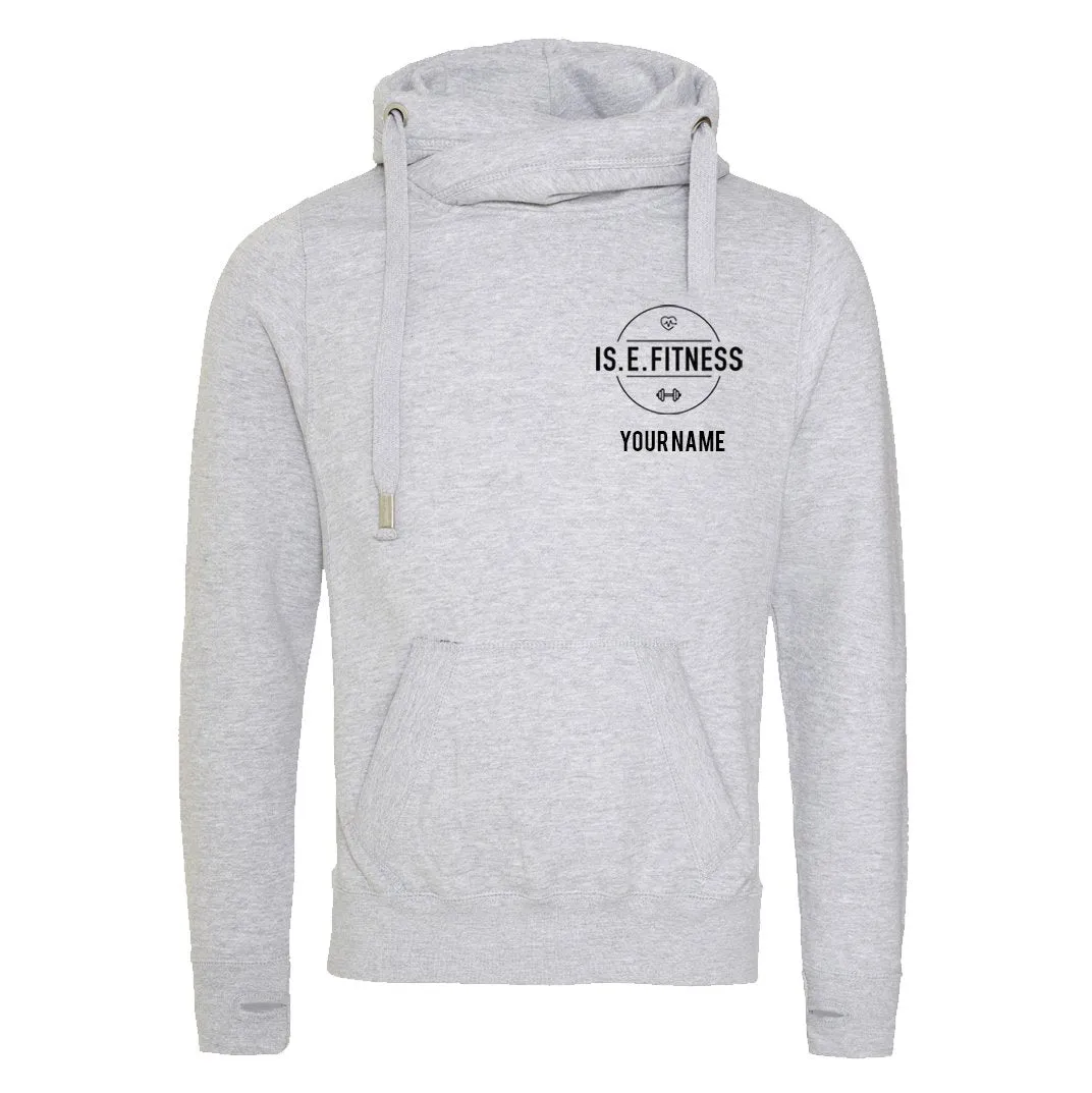 IS.E.FITNESS Cross Over Neck Hoodie - wholesale