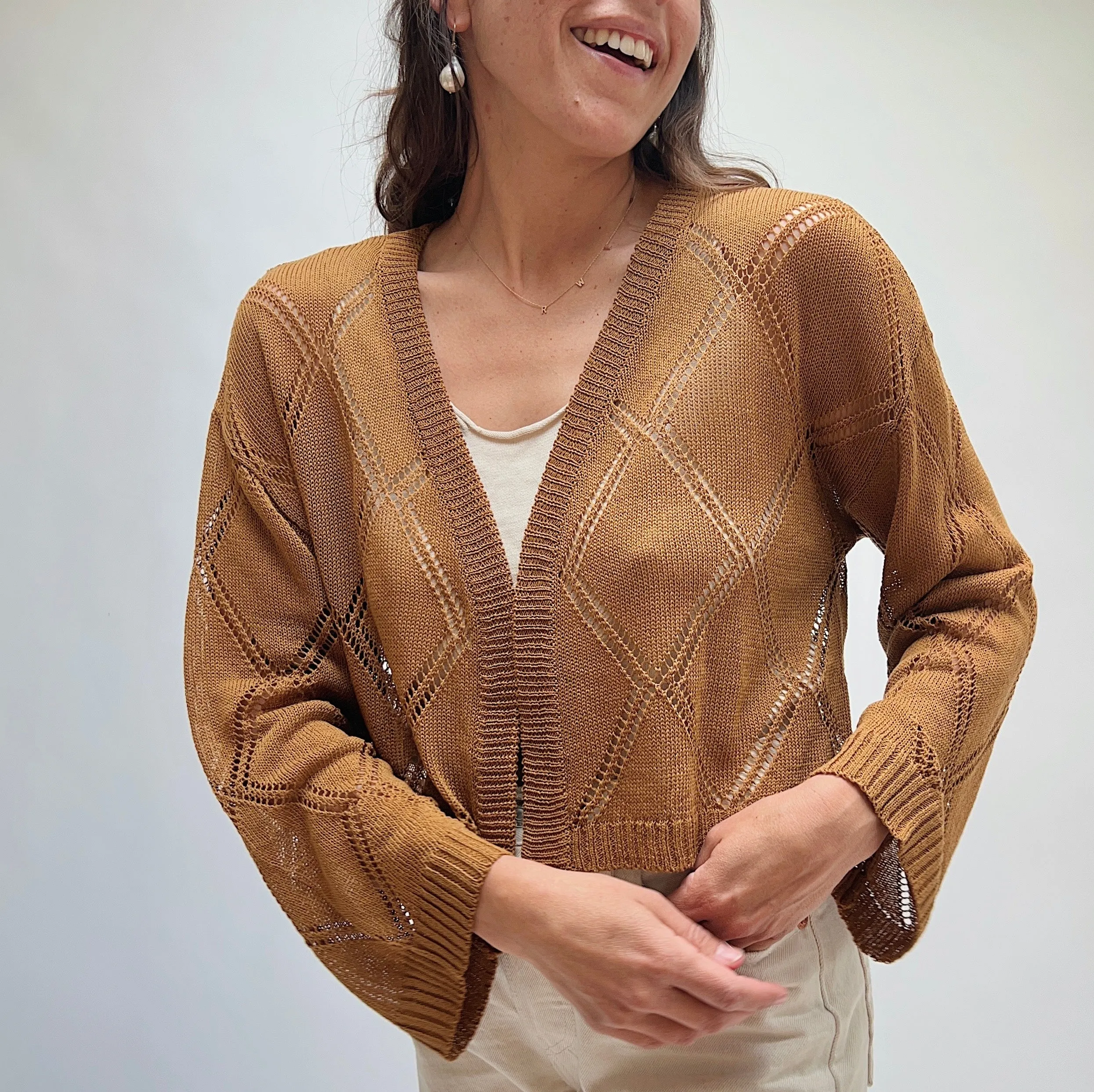 Kerisma | Yaya Linen Blend Cardigan in Chai