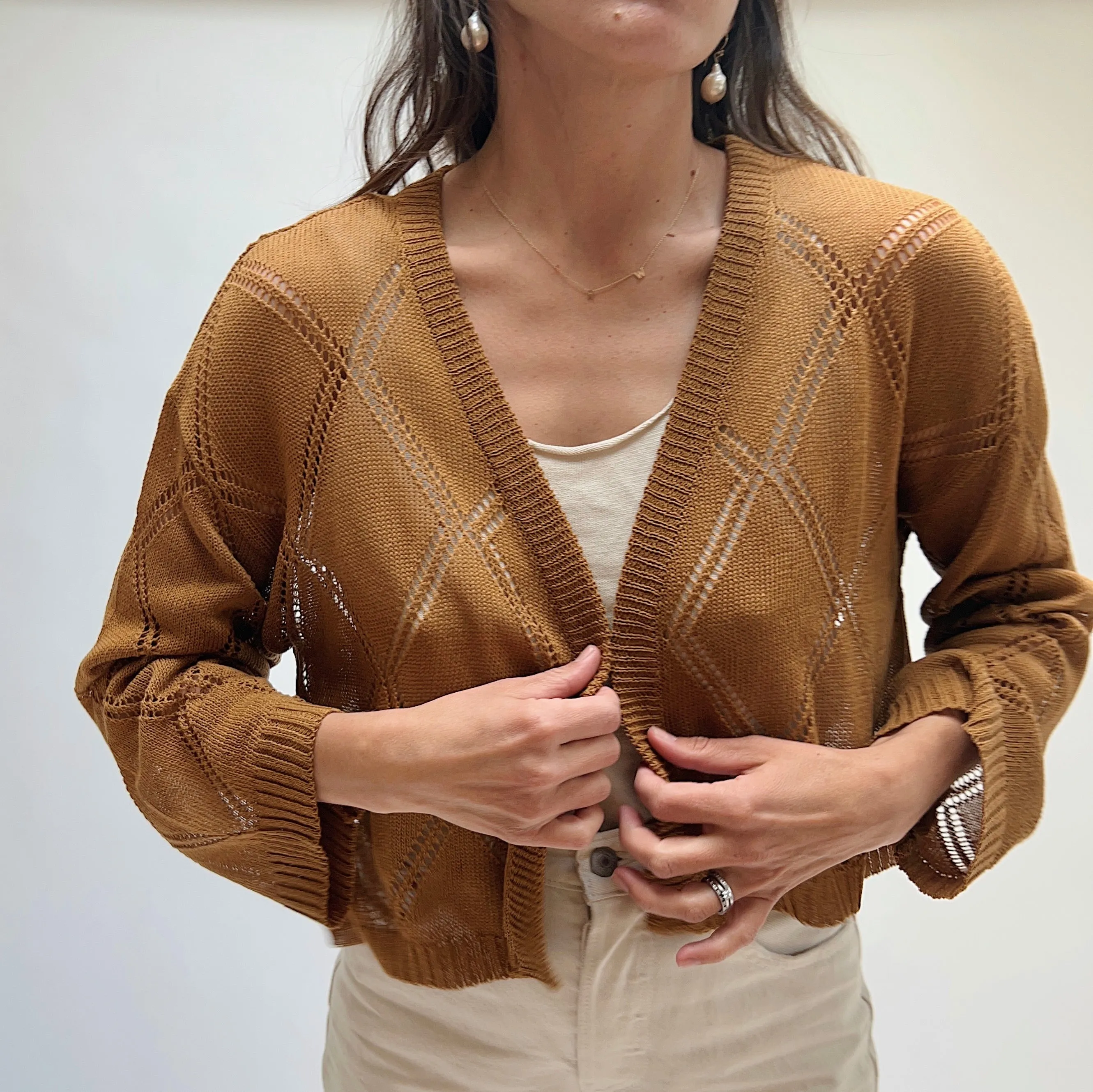 Kerisma | Yaya Linen Blend Cardigan in Chai