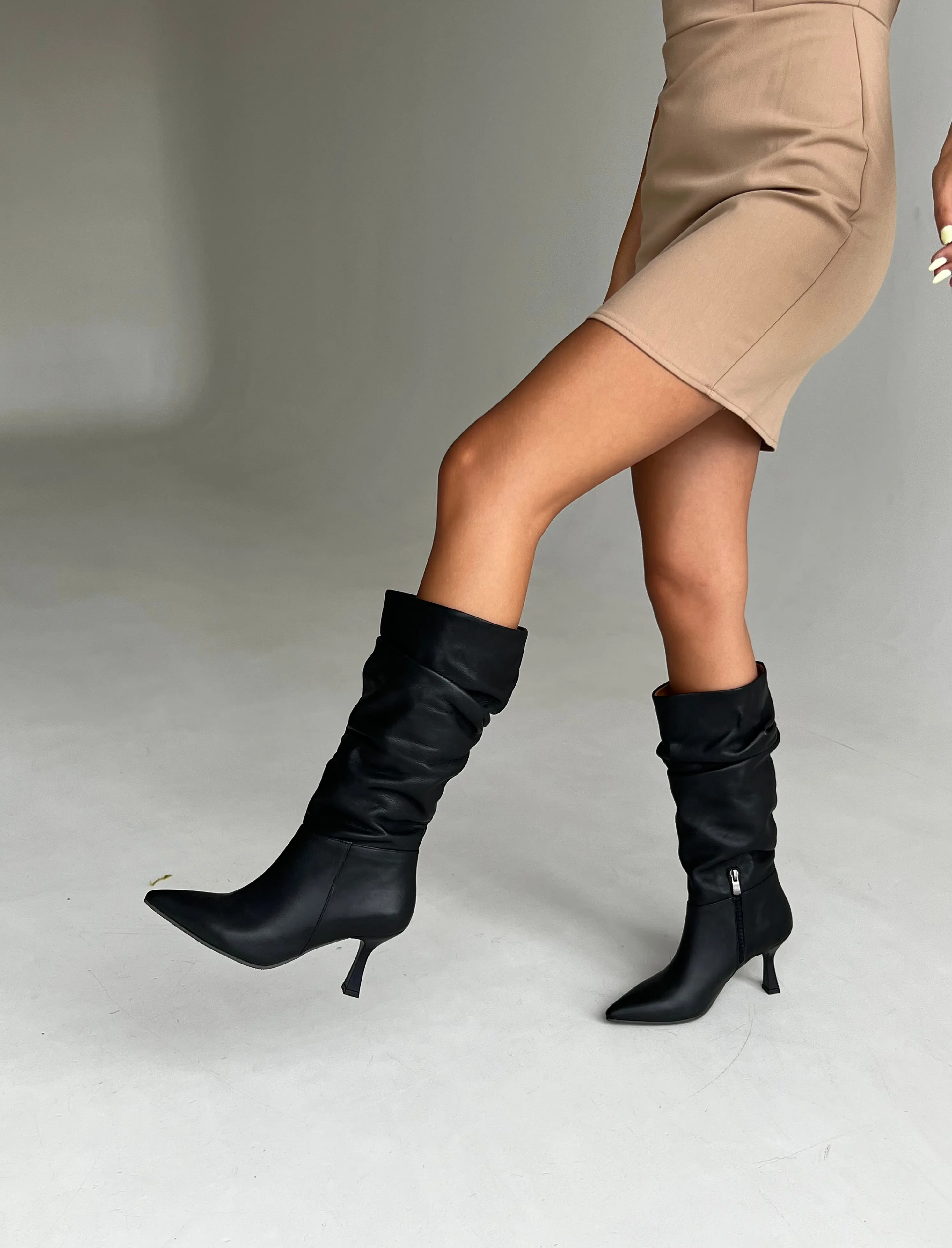 Leather boots