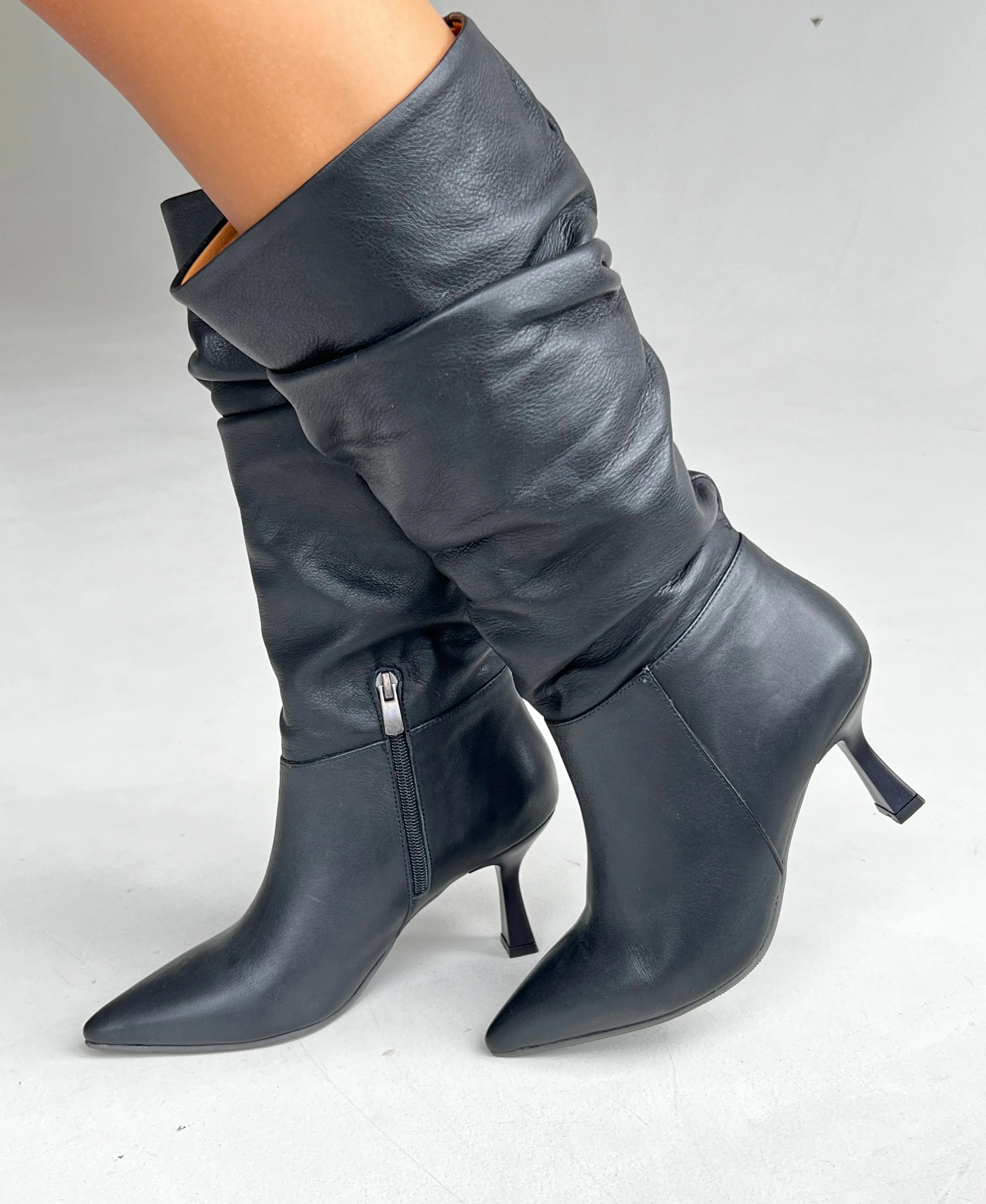 Leather boots