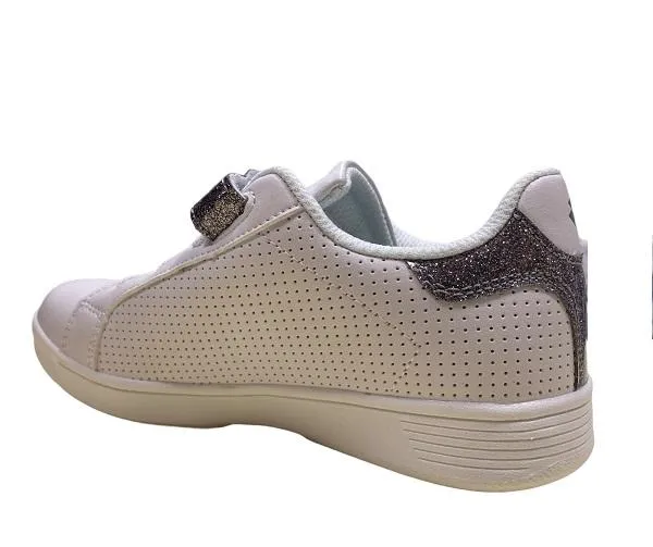 Lotto girl's sneakers shoe 1973 Evo AMF IV glitter SL 215800 61F white