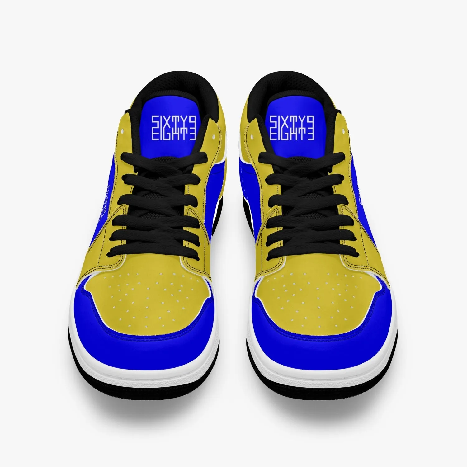Sixty Eight 93 Logo White Blue & Gold SENTLT1 Shoes