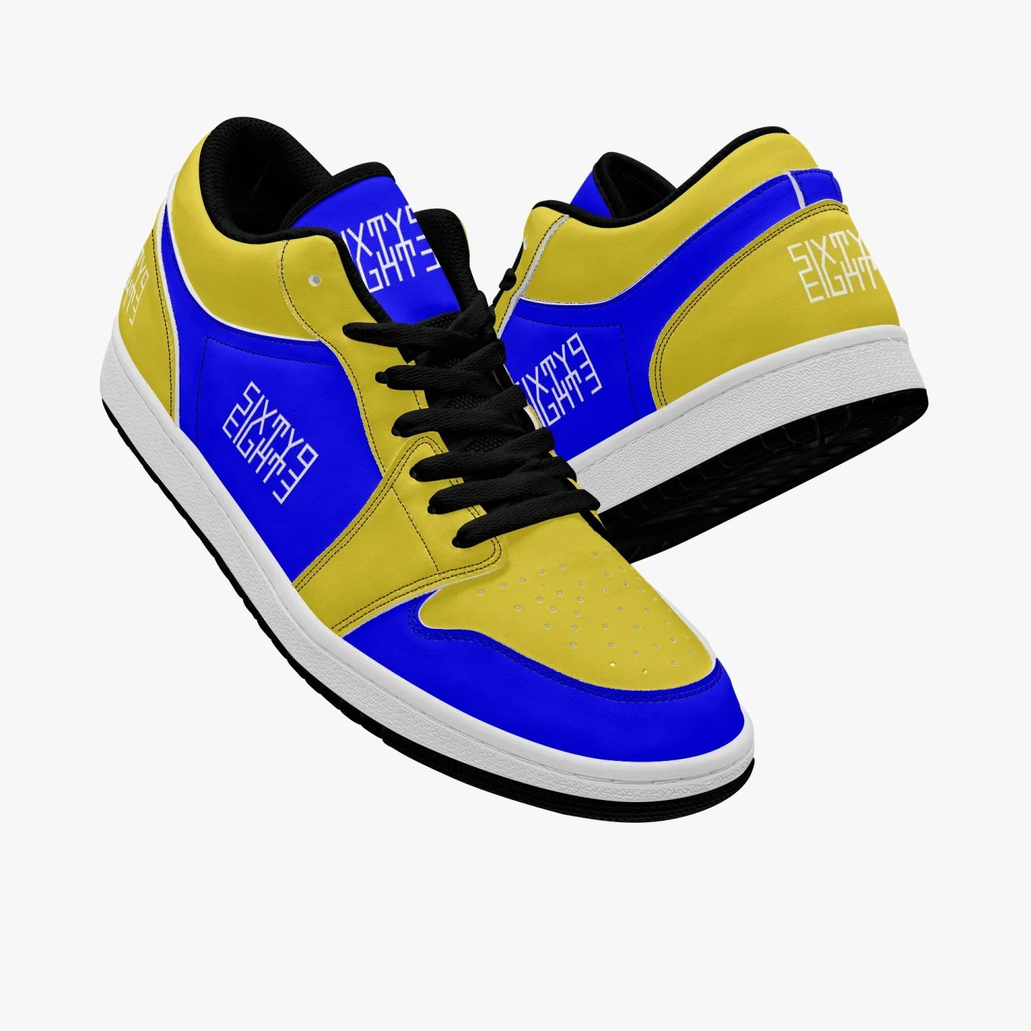 Sixty Eight 93 Logo White Blue & Gold SENTLT1 Shoes
