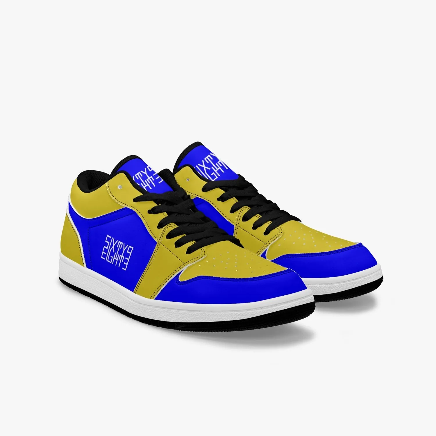 Sixty Eight 93 Logo White Blue & Gold SENTLT1 Shoes