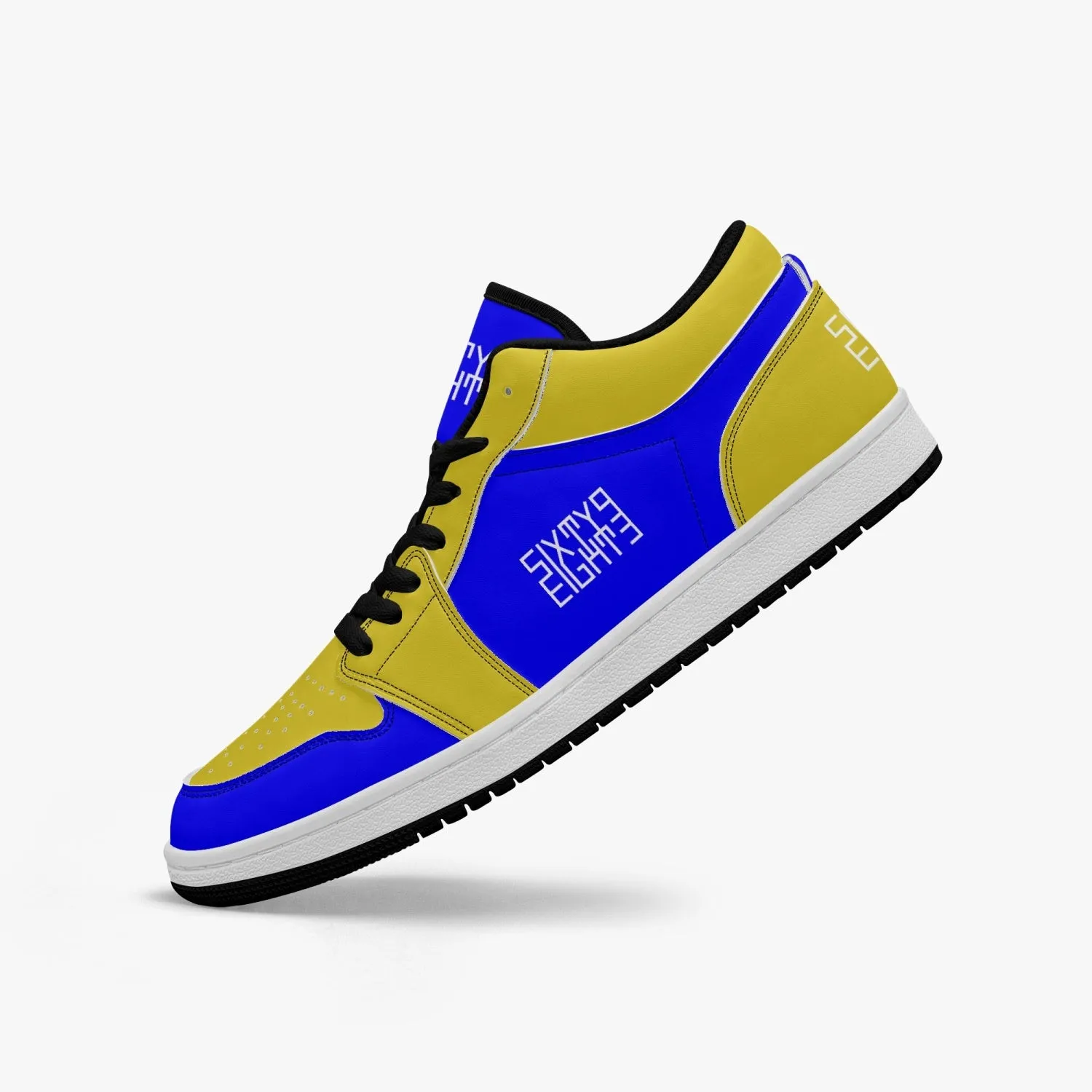 Sixty Eight 93 Logo White Blue & Gold SENTLT1 Shoes