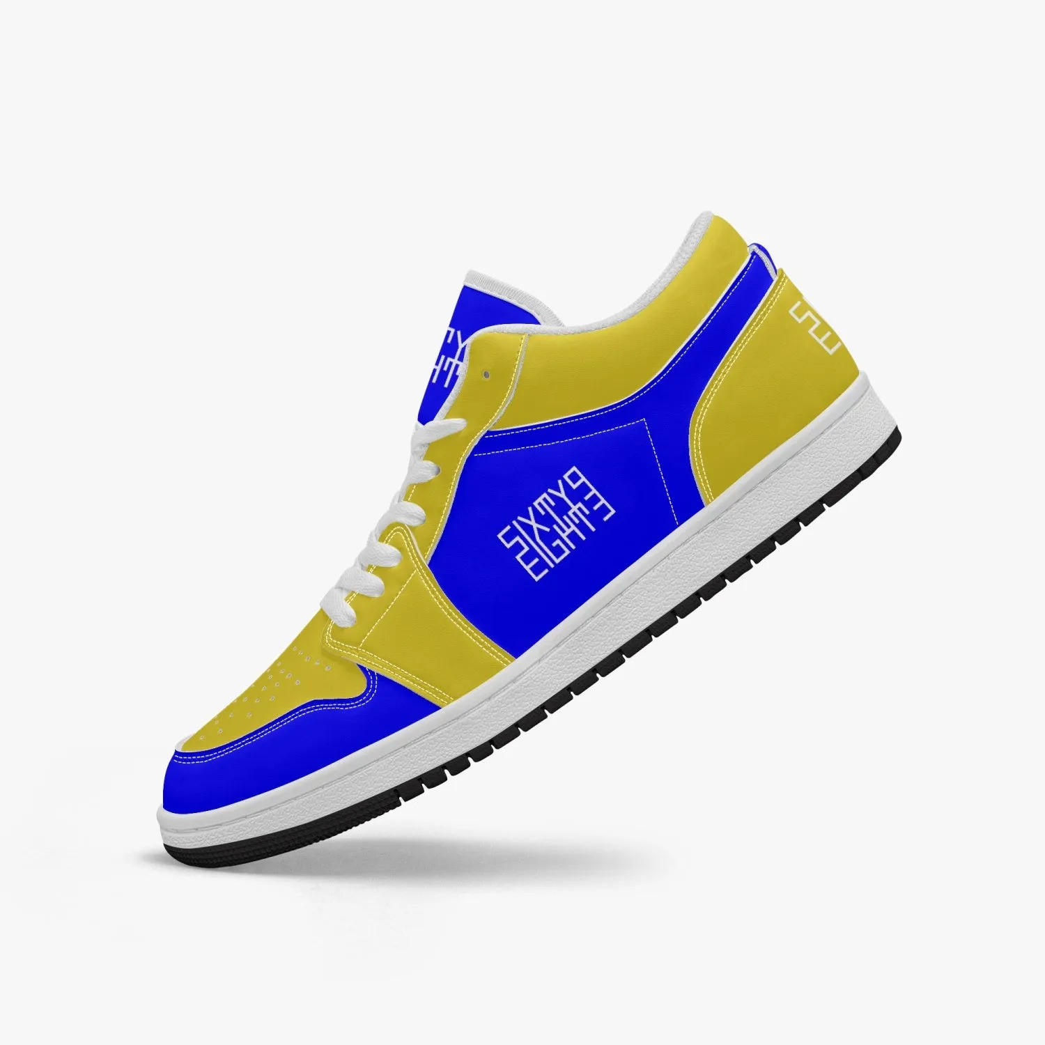 Sixty Eight 93 Logo White Blue & Gold SENTLT1 Shoes