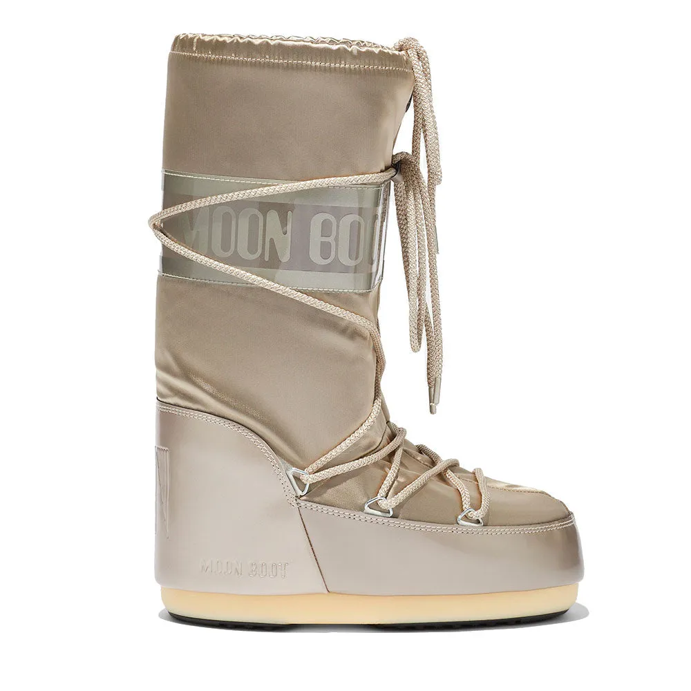 Stivali da Neve Donna MOON BOOT Icon Glance in Raso Platinum