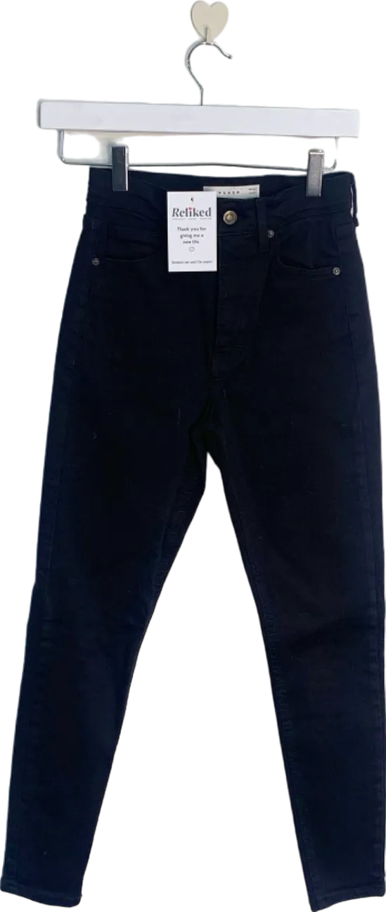 Topshop Black Jamie High Waist Skinny Jeans UK 8