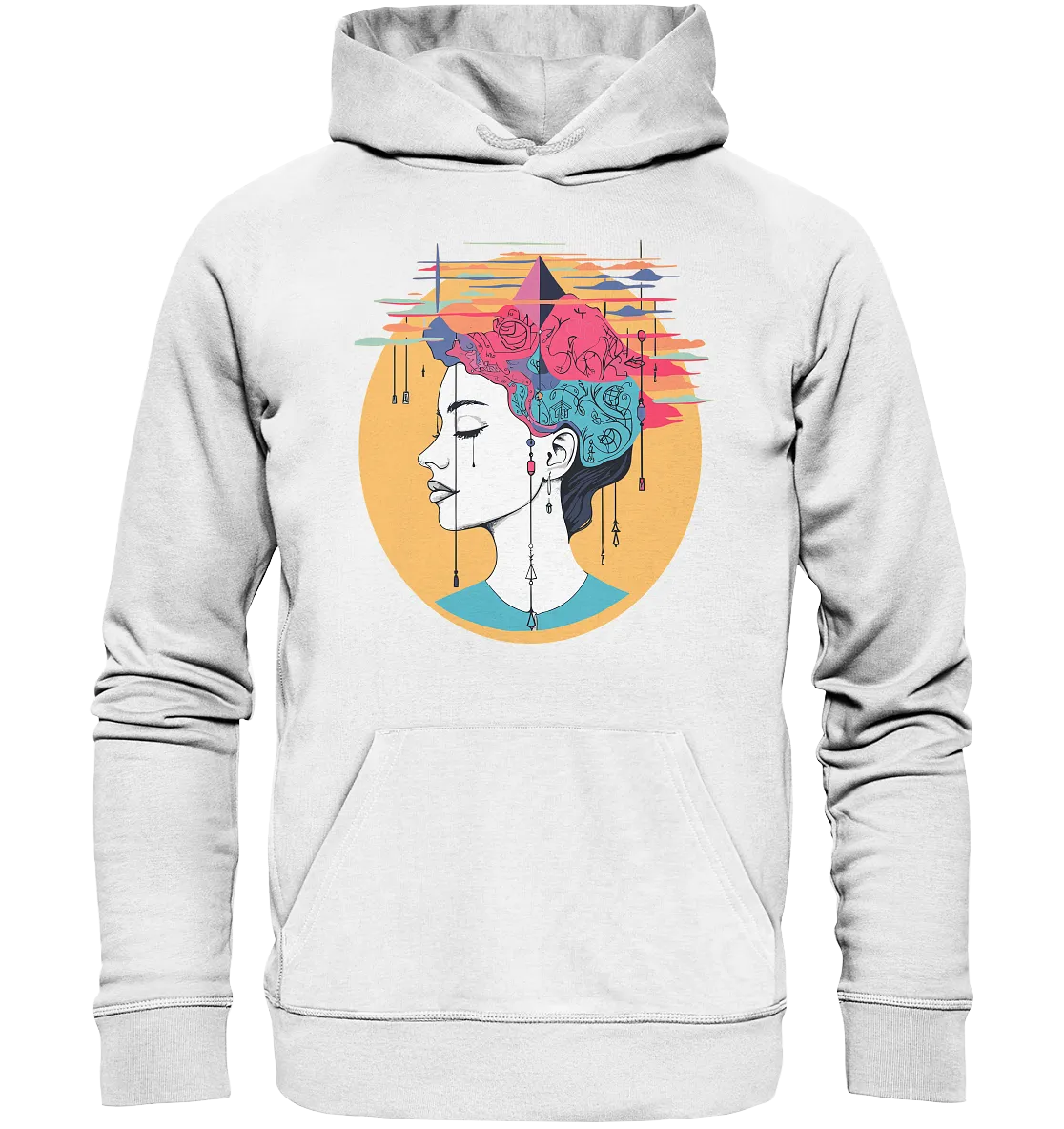Unisex Bio-Hoodie mit Mental Health Motiv "Wirrwarr"