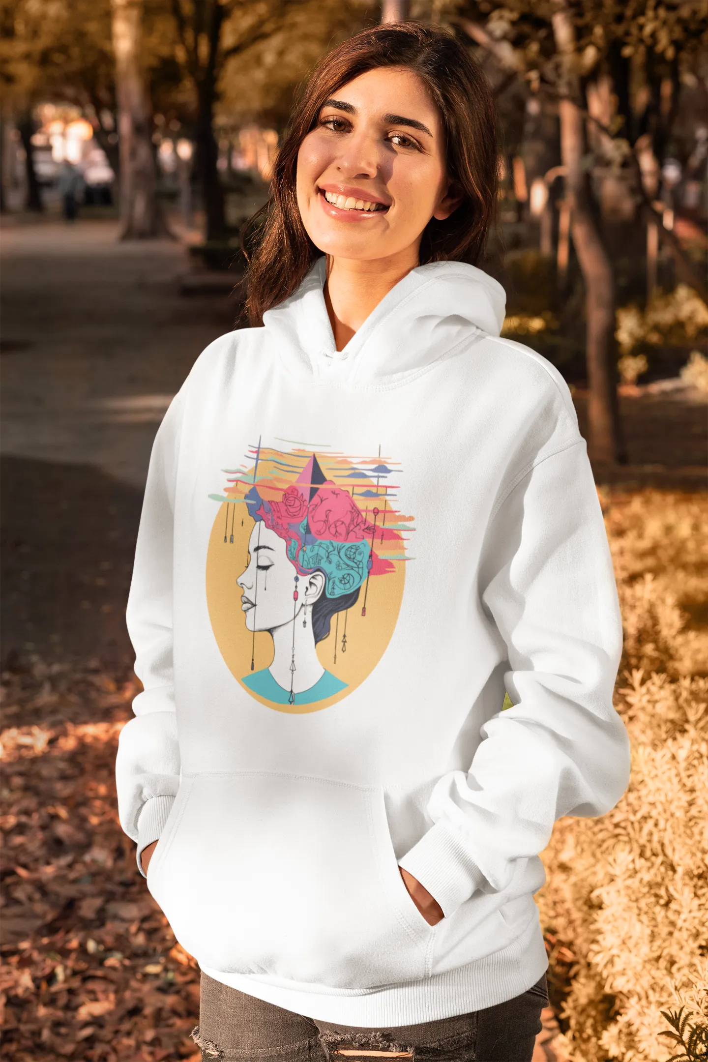 Unisex Bio-Hoodie mit Mental Health Motiv "Wirrwarr"