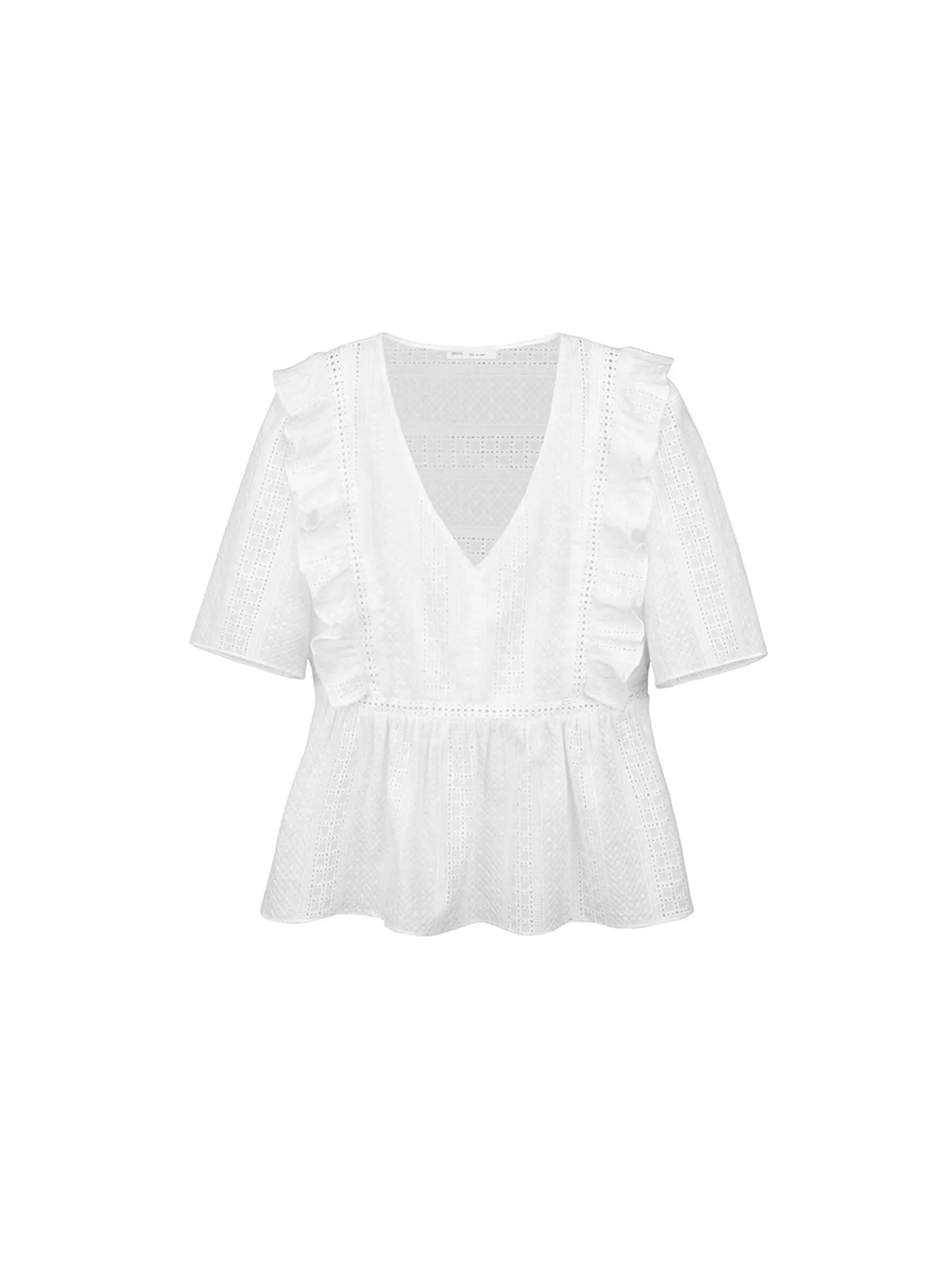 Vintage V-neck Lace T-shirt