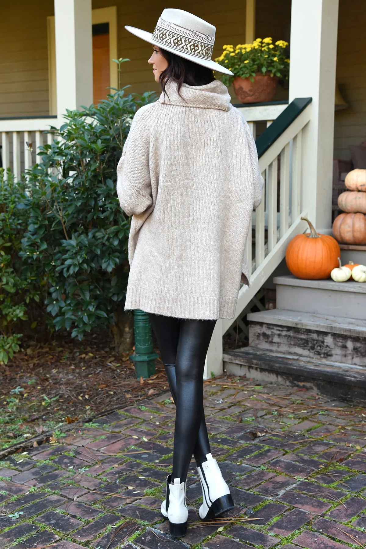 Z SUPPLY NORAH COWL NECK SWEATER -OATMEAL